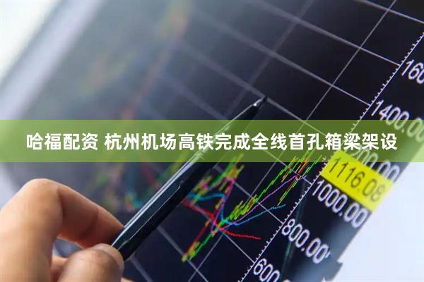 哈福配资 杭州机场高铁完成全线首孔箱梁架设